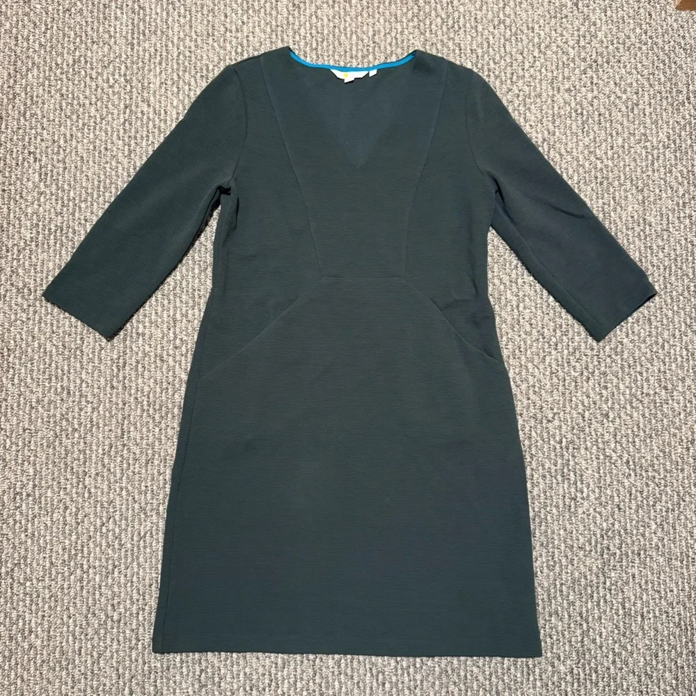 Boden Bronte Ottoman Green Dress - Picture 3 of 10